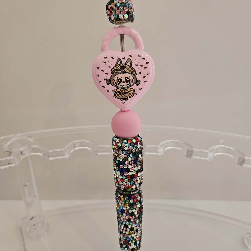 Nwt Pink Beaded Pen